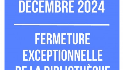 Fermeture exceptionnelle de la mairie et de la bibliothèque municipale