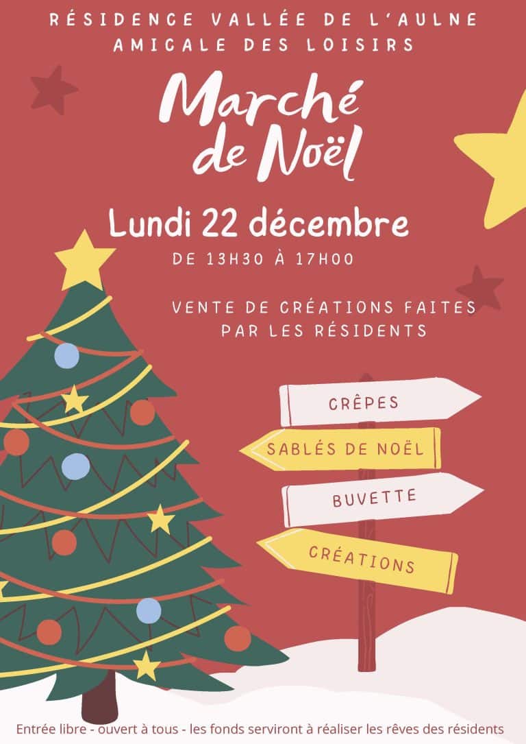 Affiche Marché de Noël EHPAD